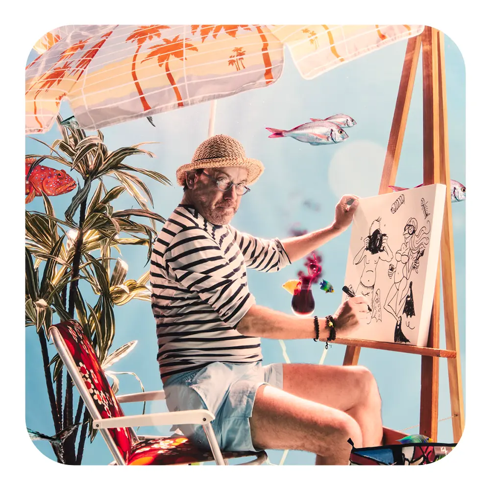 SOUS-VERRE / MAGNET - LE PORTRAITISTE